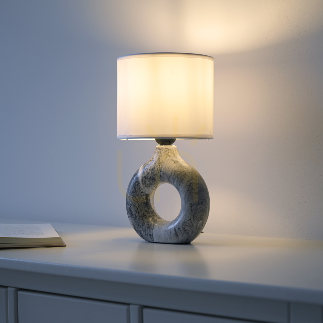 Náhľad Stolová lampa CARARA 14193-15 Grey 1xE27 Stolová lampa CARARA 14193-15 Grey 1xE27