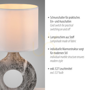 Stolová lampa CARARA 14193-15 Grey 1xE27 3 Stolová lampa CARARA 14193-15 Grey 1xE27 small 3