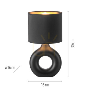 Stolová lampa CARARA 14193-18 čierna 1xE27 small 8