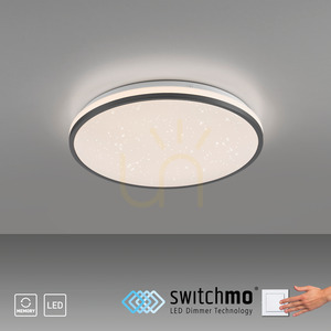 LED stropné svietidlo JUST LIGHT KYLE 14294-18 čierne Ø38 cm, Switchmo small 12
