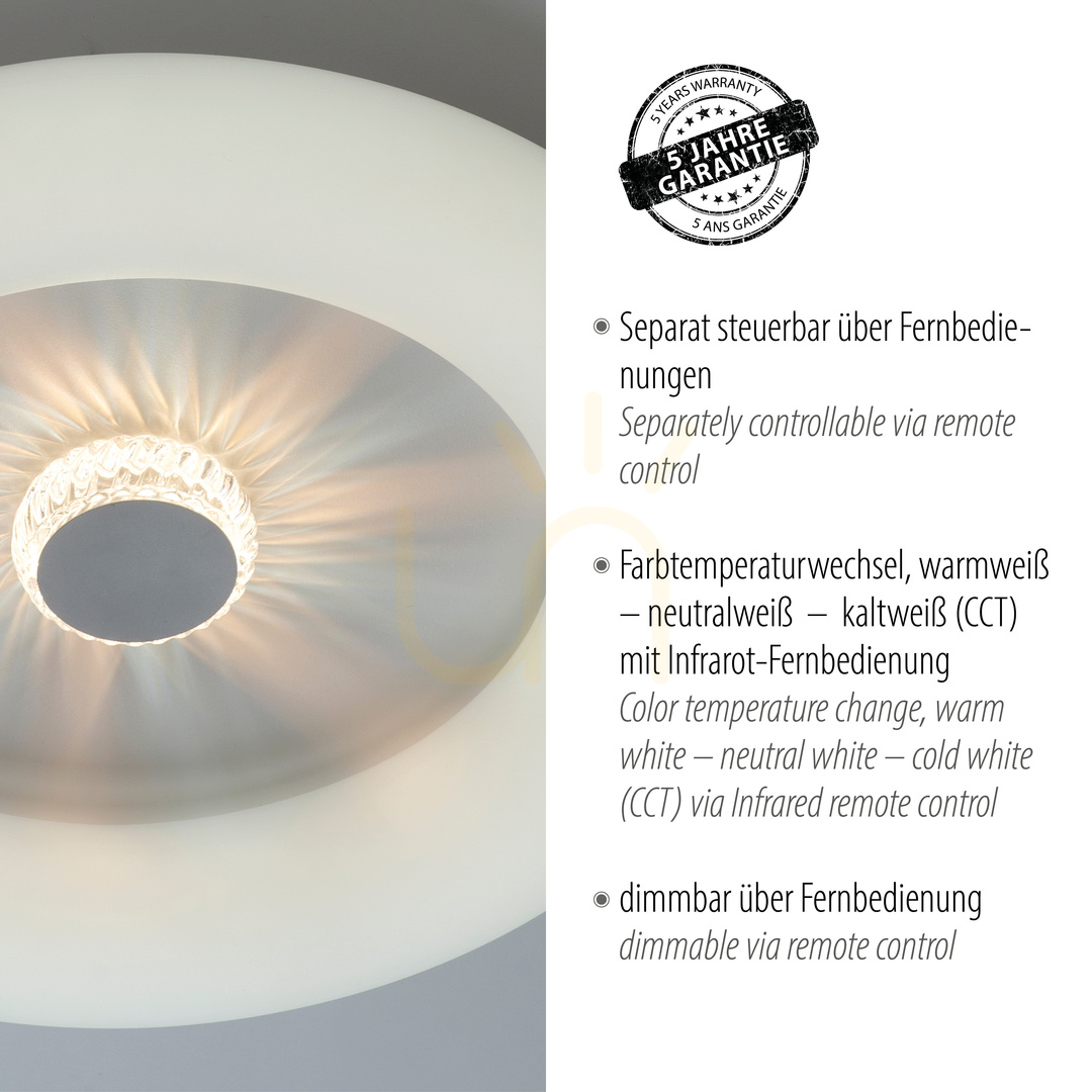 Šou VERTIGO plafón 14383-16 biely 1xLED VERTIGO plafón 14383-16 biely 1xLED