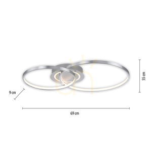 ASMINA Plafond 14540-95 Silver 3xLED small 8