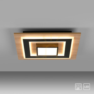Stropné svietidlo Zuma Line TOLA 14563-18 čierne/drevené LED 30 W small 11