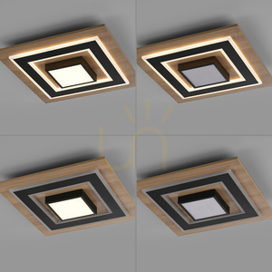 Stropné svietidlo Zuma Line TOLA 14563-18 čierne/drevené LED 30 W small 12