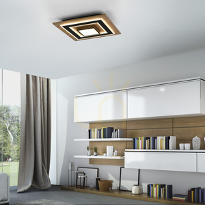 Stropné svietidlo Zuma Line TOLA 14563-18 čierne/drevené LED 30 W small 2