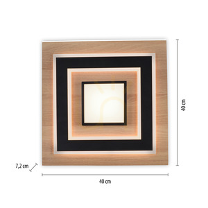 Stropné svietidlo Zuma Line TOLA 14563-18 čierne/drevené LED 30 W small 8