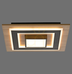 Stropné svietidlo Zuma Line TOLA 14563-18 čierne/drevené LED 30 W small 0
