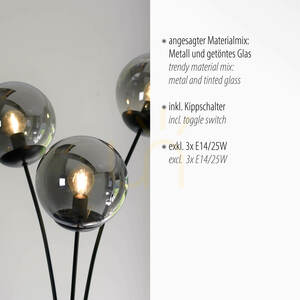 Stojacia lampa BIG WIDOW 14603-18 Black 3xE14. small 3