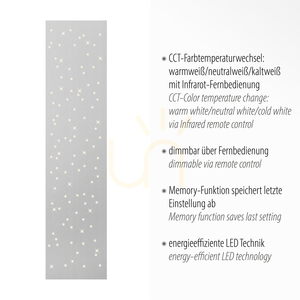 LED prisadené svietidlo Sparkle 14672-55, strieborné, 100 × 25 cm, 20 W 2160 lm, nastaviteľná farba 2700 – 5000 K small 3