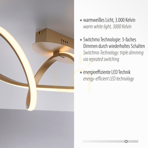 MARIA Plafond 15403-60 Mosadz 1xLED small 3