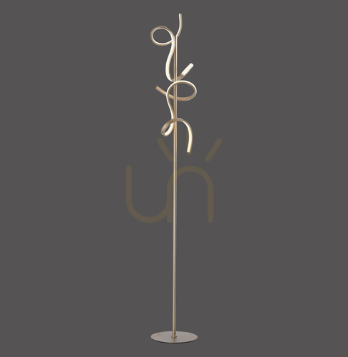 Skontrolujte CURLS 19031-60 Mosadzná stojaca lampa 2xLED