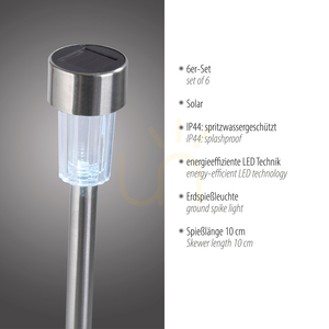 ZUZI-SOL Záhradná lampa 19103-55-6 Strieborná 1xLED small 3