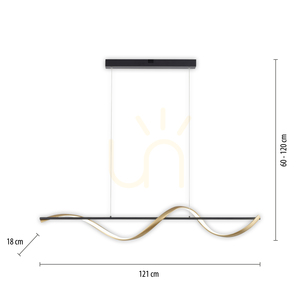 Q-SWING Závesné svietidlo 2385-13 Mosadz 1xLED small 8
