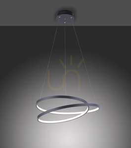 Závesné svietidlo ROMAN 2472-18, čierne, Ø 55 cm, LED 32 W, 2350 lm, 3000 K, stmievateľné Simply Dim small 4