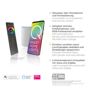 Závesné LED svietidlo Paul Neuhaus Q-ARIAN 2569-13, antracit, CCT RGB small 3