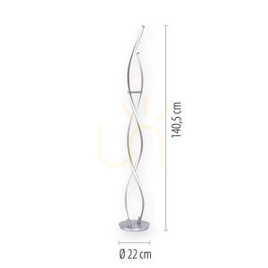 Q-MALINA Stojacia lampa 439-55 Silver 2xLED small 8