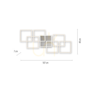 Plafond Q-INIGO 6014-55 Silver 7xLED small 7