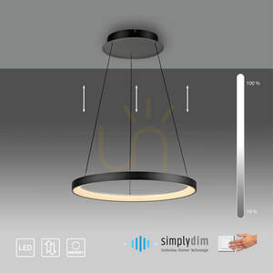 Závesné svietidlo HOOP 2851-18 Black 1xLED small 10