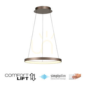 Závesné svietidlo HOOP 2851-36 bronz 1xLED small 1
