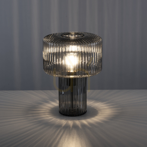 Stolná lampa Zuma Line FUNGUS 4092-25 z dymového skla 1×E27 small 4