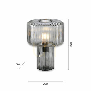 Stolná lampa Zuma Line FUNGUS 4092-25 z dymového skla 1×E27 small 7