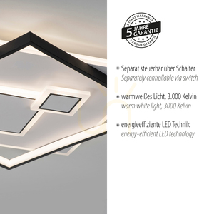 Plafond MAILAK 6390-16 Black 4xLED small 4