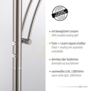 ALFRED 655-55 Silver 2xLED stojaca lampa small 3