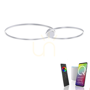 Q-KATE Plafond 6590-95 Silver 2xLED 1 Q-KATE Plafond 6590-95 Silver 2xLED small 1