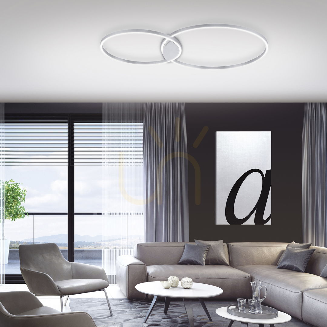 vyhliadka Q-KATE Plafond 6590-95 Silver 2xLED Q-KATE Plafond 6590-95 Silver 2xLED