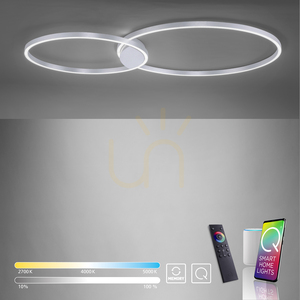 Q-KATE Plafond 6590-95 Silver 2xLED 12 Q-KATE Plafond 6590-95 Silver 2xLED small 12