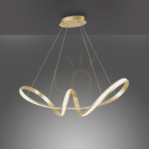 Závesné LED svietidlo MELINDA 8292-12, zlaté, 91 × 35 cm, 45 W, 5400 lm, 3000 K, Simply Dim small 4