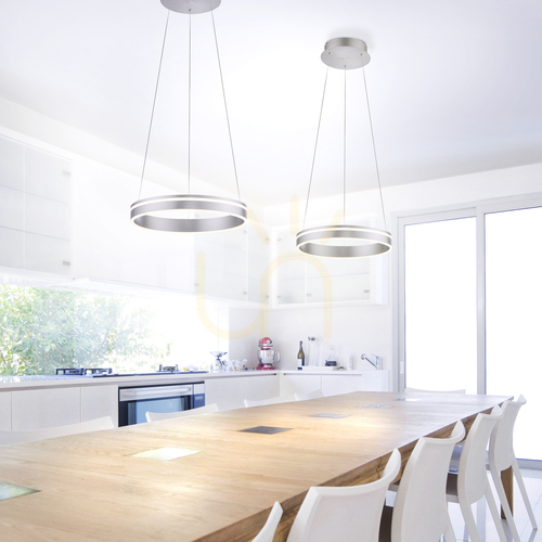 Skontrolujte Závesné svietidlo Q-VITO 8410-55 strieborné LED Ø 40 cm s diaľkovým ovládačom
