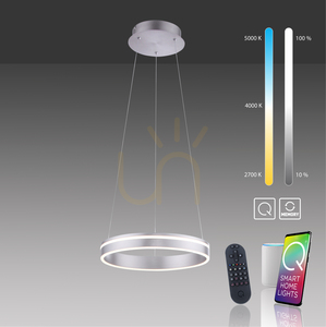 Závesné svietidlo Q-VITO 8410-55 strieborné LED Ø 40 cm s diaľkovým ovládačom small 9