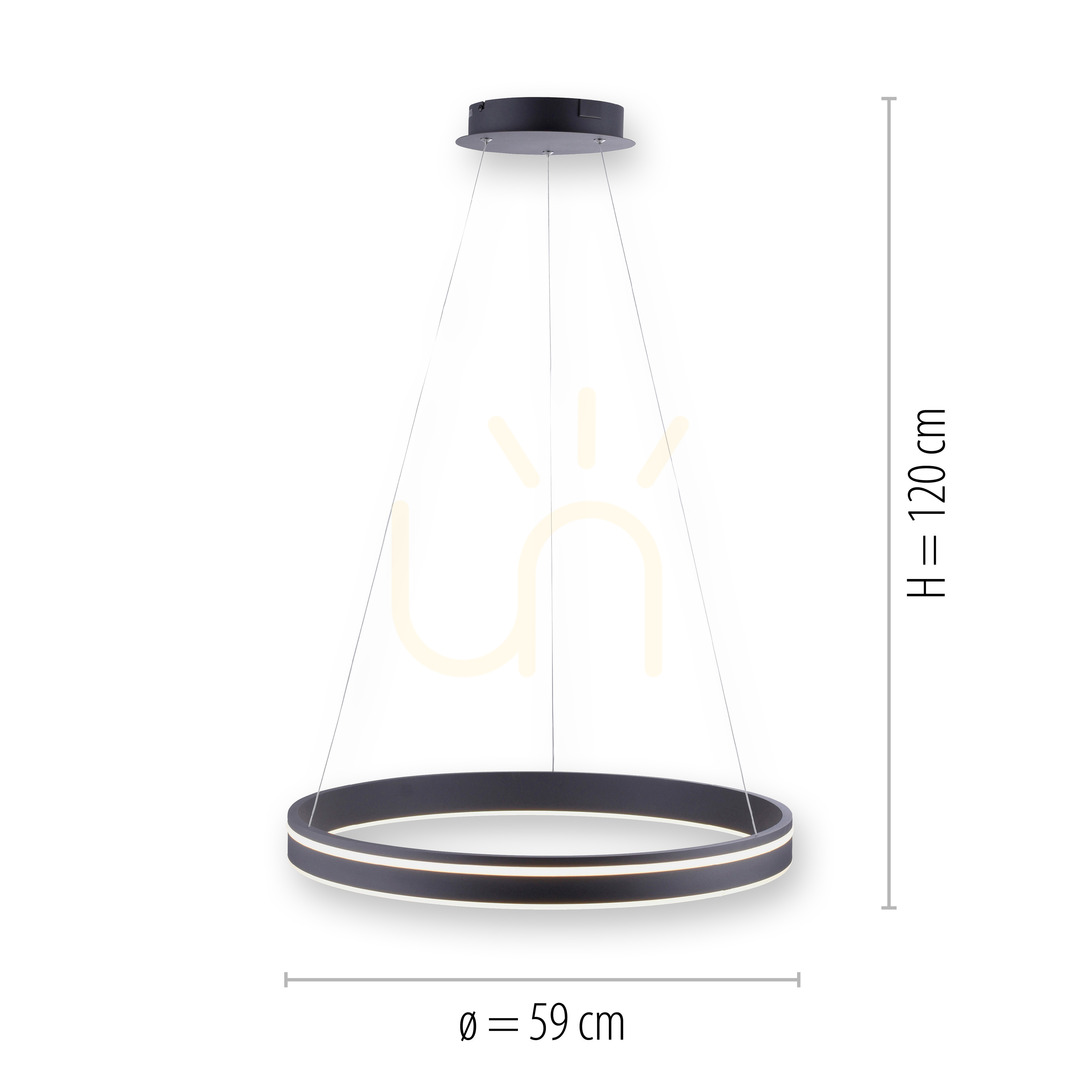 Náhľad Q-VITO 8411-13 Antracitové závesné svietidlo 1xLED Q-VITO 8411-13 Antracitové závesné svietidlo 1xLED