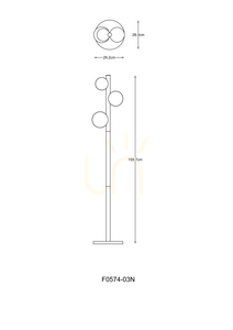 Stojacia lampa FORES F0574-03N-P7AA čierna 3xG9. 1 Stojacia lampa FORES F0574-03N-P7AA čierna 3xG9. small 1