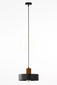 Závesná lampa Sigma RIF Wood 1 M čierna/svetlohnedá 41859 small 2