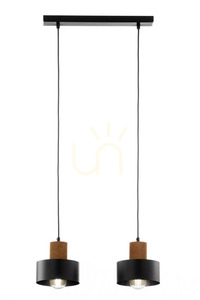 Závesné svietidlo Sigma RIF WOOD 2 čierna/svetlohnedá 41861 small 2