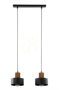 Závesné svietidlo Sigma RIF WOOD 2 čierna/svetlohnedá 41861 small 0