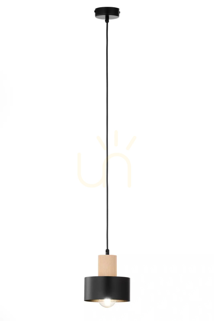 Displej Závesné svietidlo Sigma RIF WOOD 1 S čierne/prírodné drevo 41863 Závesné svietidlo Sigma RIF WOOD 1 S čierne/prírodné drevo 41863