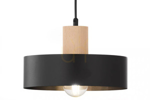 Závesné svietidlo Sigma RIF WOOD 1 M čierne prírodné drevo 41864 small 1