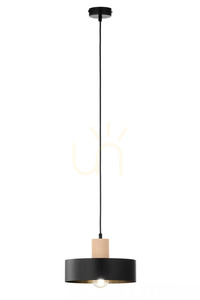 Závesné svietidlo Sigma RIF WOOD 1 M čierne prírodné drevo 41864 small 3
