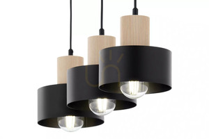 Závesné svietidlo Sigma RIF WOOD 3 čierne/prírodné drevo 41867 small 2