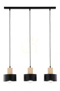 Závesné svietidlo Sigma RIF WOOD 3 čierne/prírodné drevo 41867 small 4