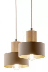 Závesné svietidlo Sigma RIF WOOD 2 béžová/prírodné drevo SKU 41871 small 2