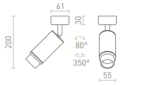 Skontrolujte Spot Rendl Optimus 2 Stropní Bílá 230 V Led Gu10 9 W 25 65°