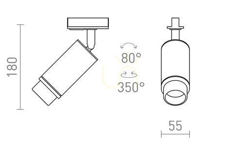 Skontrolujte Rendl Optimus 2 Pro jednookenné osvetlenie koľajníc. Lištu Bílá 230 V Led Gu10 9 W 25 65°
