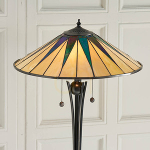 Stojacia Tiffany lampa Interiors Dark Star 64041, viacfarebná, 2x E27 small 4