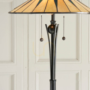 Stojacia Tiffany lampa Interiors Dark Star 64041, viacfarebná, 2x E27 small 5