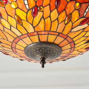 Závesné svietidlo Interiors Dragonfly Tiffany multicolor 3x E27 60 W 64076 small 1