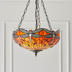 Závesné svietidlo Interiors Dragonfly Tiffany multicolor 3x E27 60 W 64076 small 2